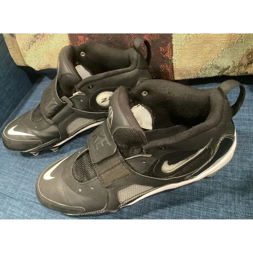 Nike Team-Code Football Cleats Black White Size8.5 354046-011